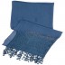 Designer Half Net Diamond Stole- Sky Blue